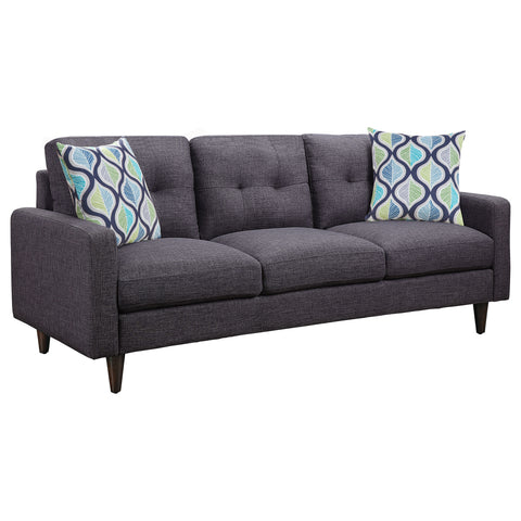 Lucas Upholstered Track Arm Tufted Sofa GreyGrey