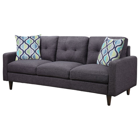 Lucas Upholstered Track Arm Tufted Sofa GreyGrey