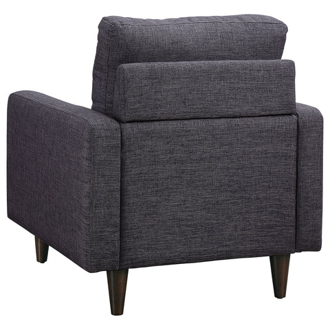 Lucas Upholstered Track Arm Tufted Accent Chair GreyGrey
