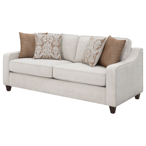 Robin Upholstered Sloped Arm Sofa BeigeBeige