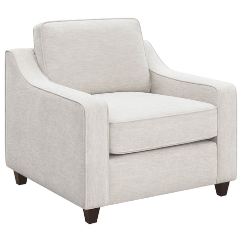 Robin Upholstered Sloped Arm Accent Chair BeigeBeige
