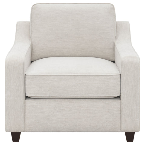 Robin Upholstered Sloped Arm Accent Chair BeigeBeige