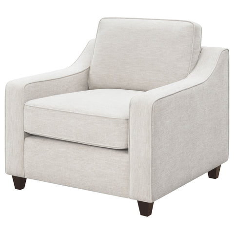 Robin Upholstered Sloped Arm Accent Chair BeigeBeige