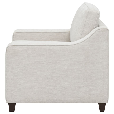 Robin Upholstered Sloped Arm Accent Chair BeigeBeige