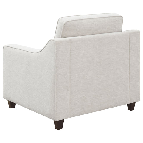 Robin Upholstered Sloped Arm Accent Chair BeigeBeige