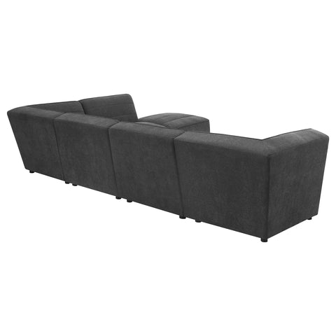 Bolden 6-piece Upholstered Modular Sectional Sofa CharcoalDark Charcoal