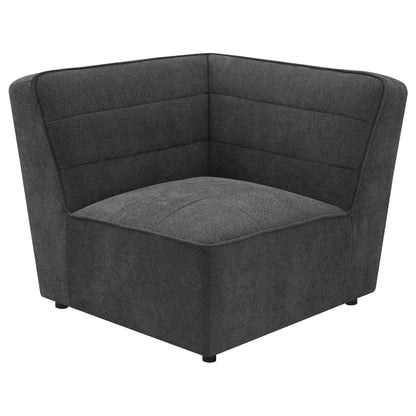 Bolden Upholstered Corner Chair Dark CharcoalDark Charcoal