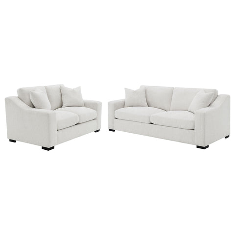 Byrne 2-piece Upholstered Track Arm Sofa Set Sand