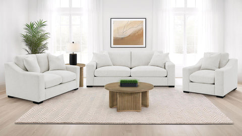 Byrne Fabric Upholstered Track Arm Sofa Sand