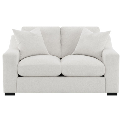 Byrne Fabric Upholstered Track Arm Loveseat Sand