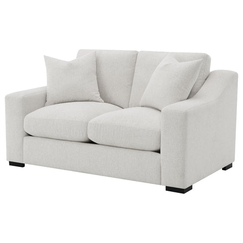 Byrne Fabric Upholstered Track Arm Loveseat Sand