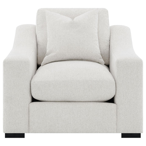 Byrne Fabric Upholstered Track Arm Accent Chair Sand