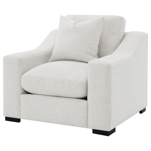 Byrne Fabric Upholstered Track Arm Accent Chair Sand