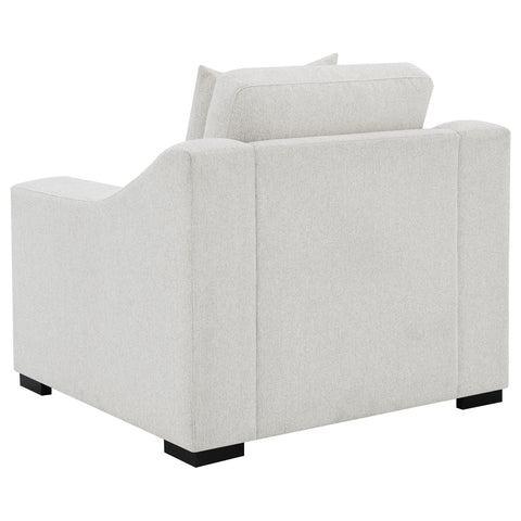 Byrne Fabric Upholstered Track Arm Accent Chair Sand