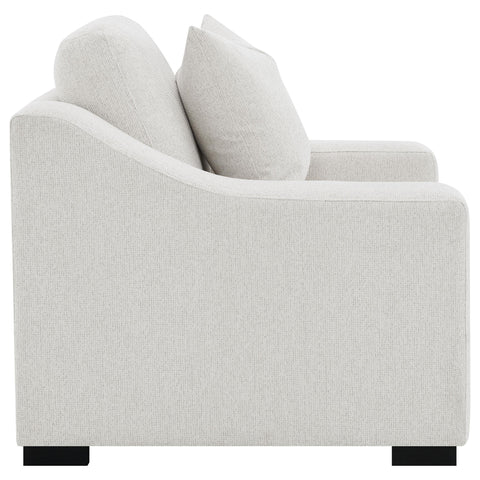 Byrne Fabric Upholstered Track Arm Accent Chair Sand