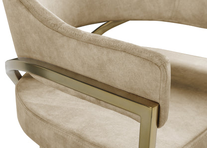 Kenzi Beige Velvet Dining Chair C