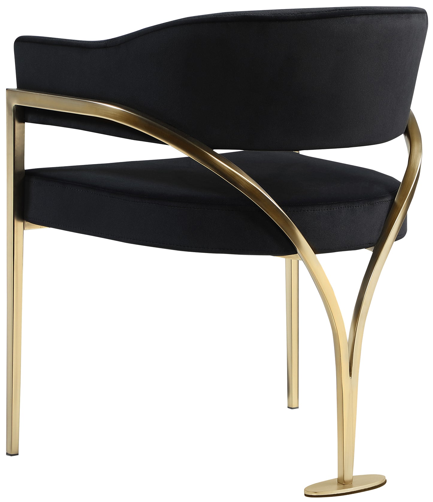 noah black velvet dining chair