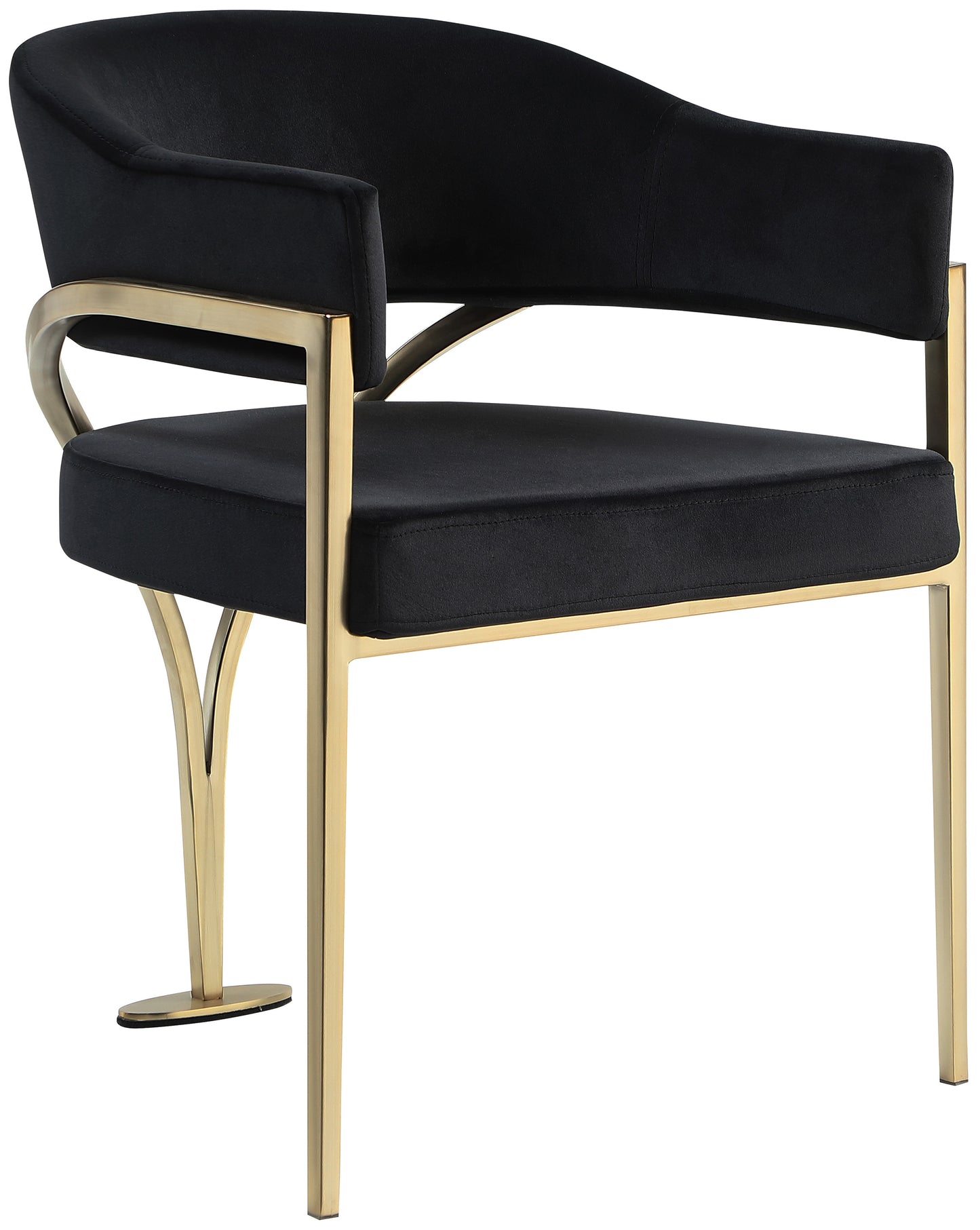 noah black velvet dining chair