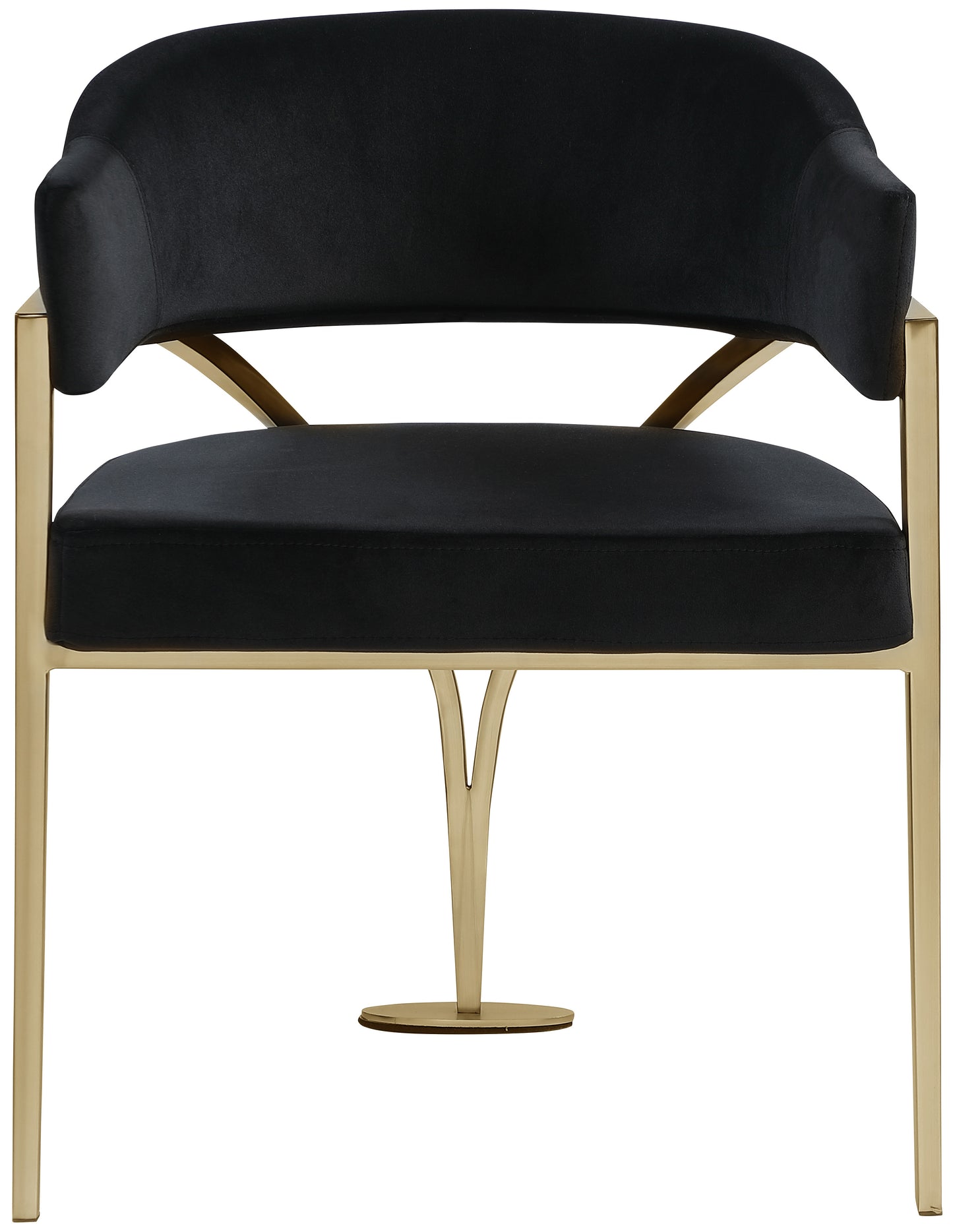 noah black velvet dining chair