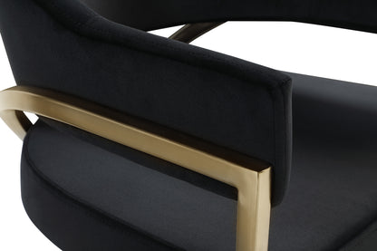 Kenzi Black Velvet Dining Chair C