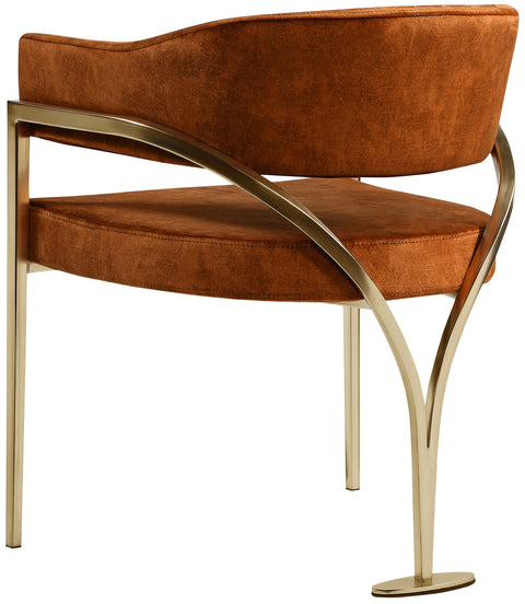 Noah Cognac Velvet Dining Chair