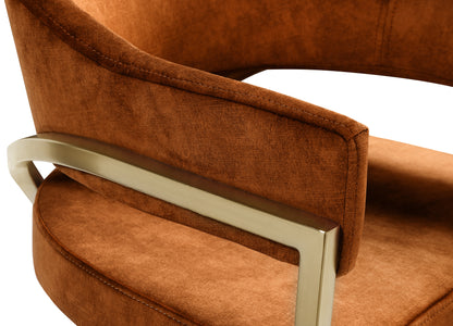 Noah Cognac Velvet Dining Chair