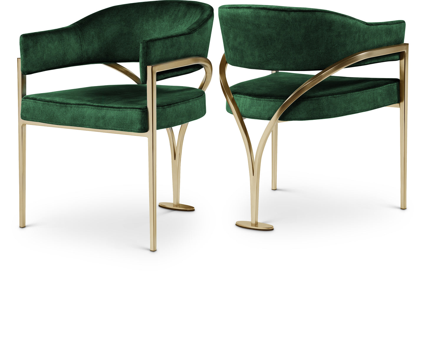 noah green velvet dining chair