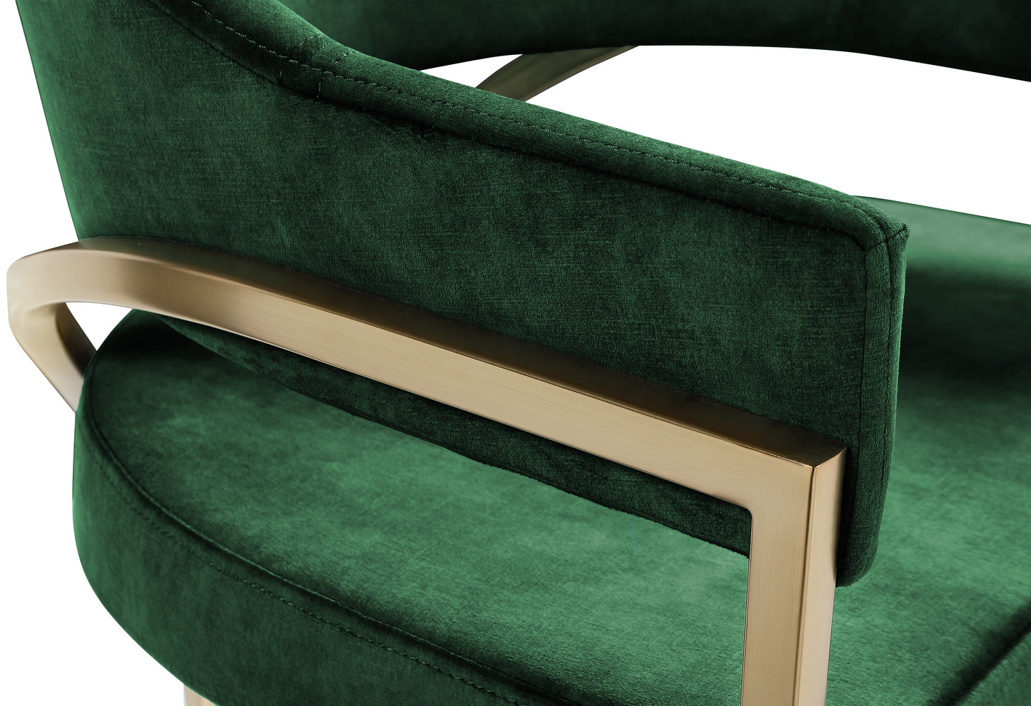 kenzi green velvet dining chair c