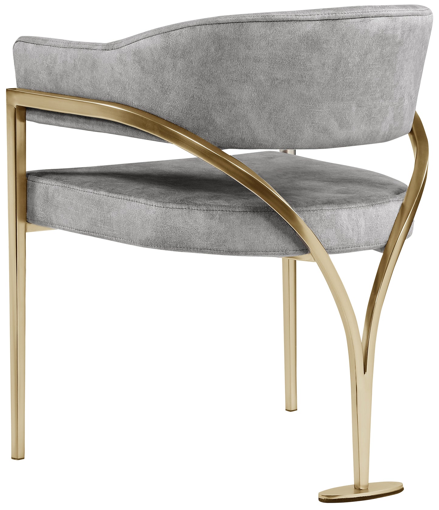 noah grey velvet dining chair