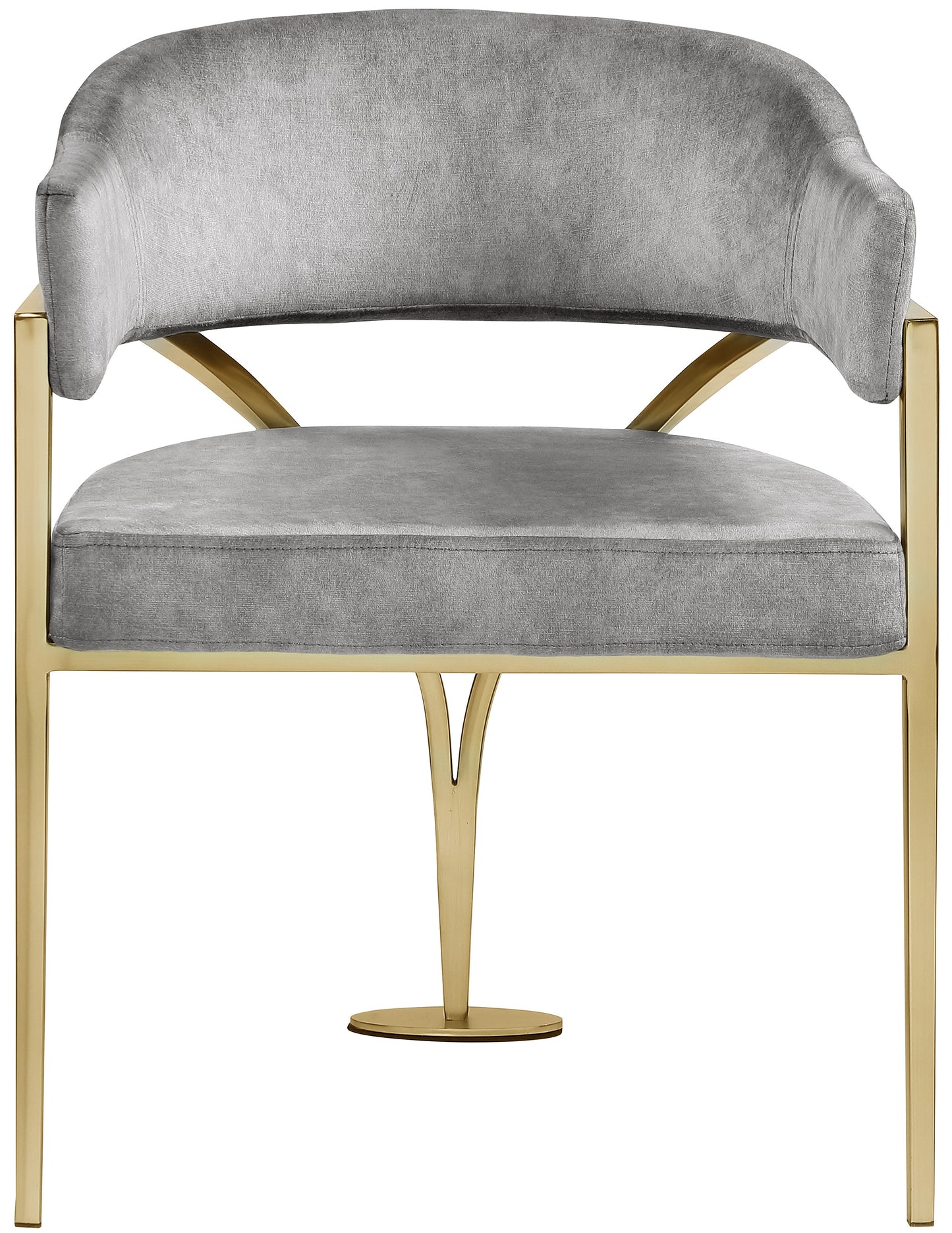 noah grey velvet dining chair