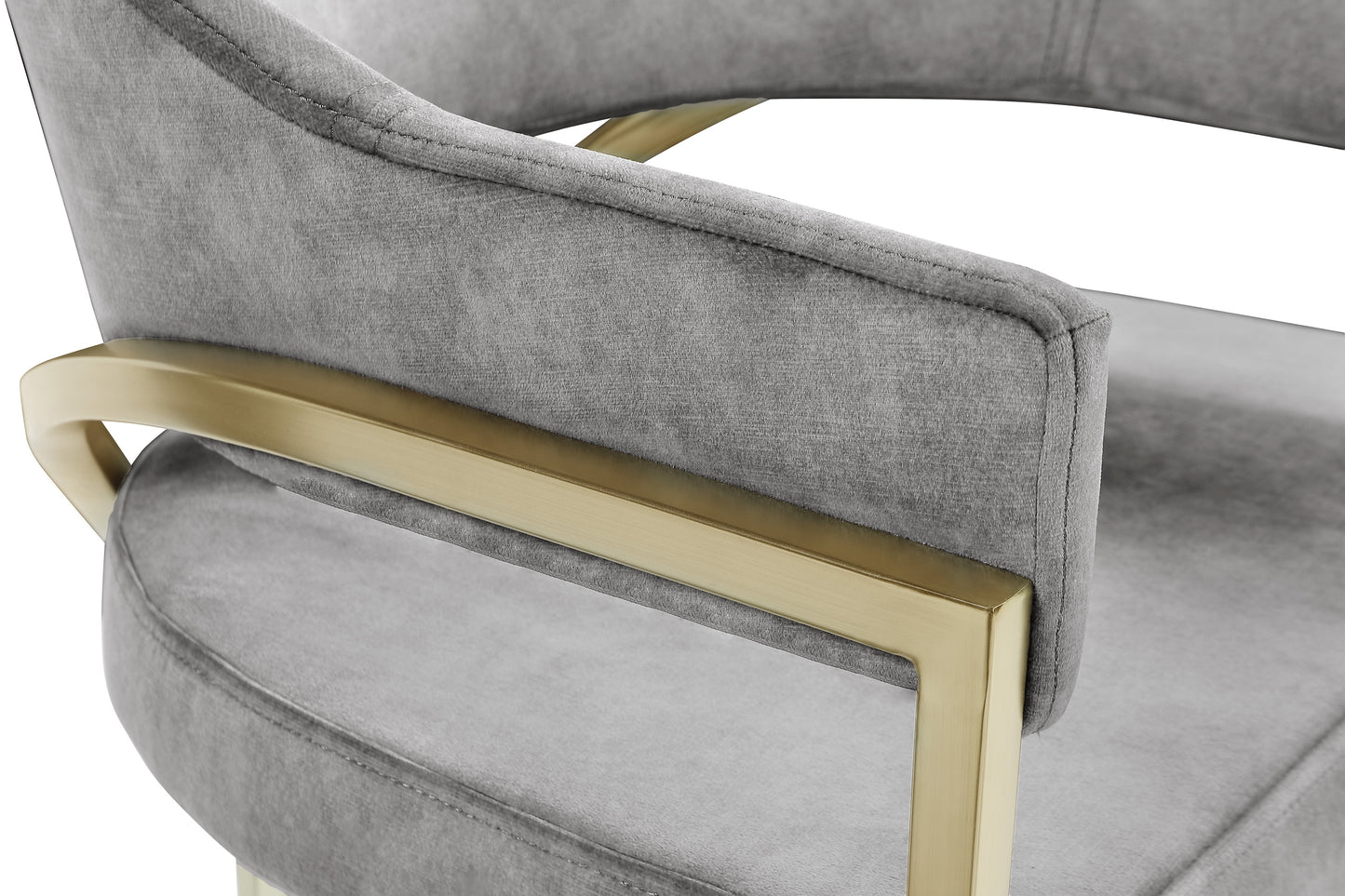 kenzi grey velvet dining chair c