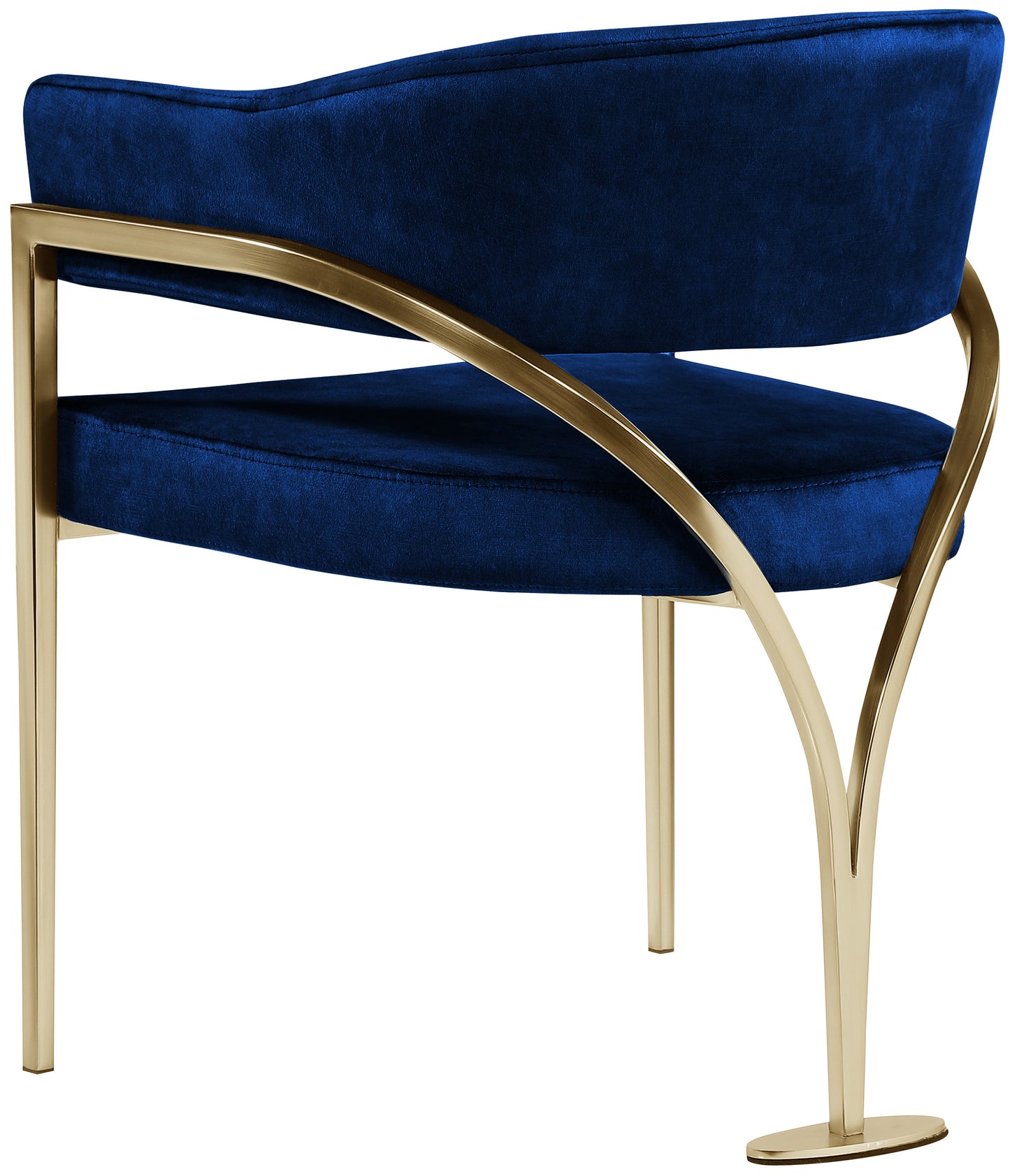 noah navy velvet dining chair