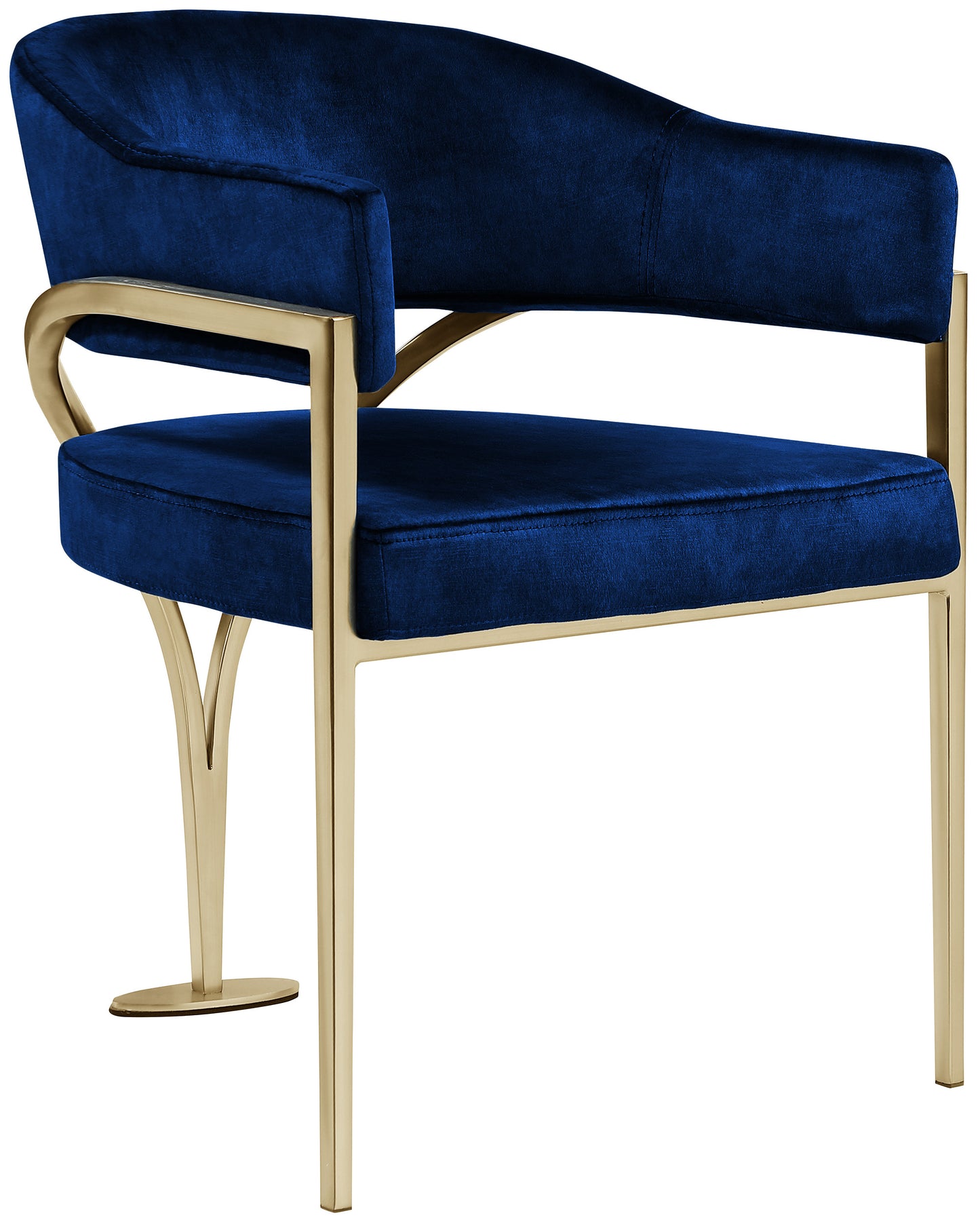 noah navy velvet dining chair