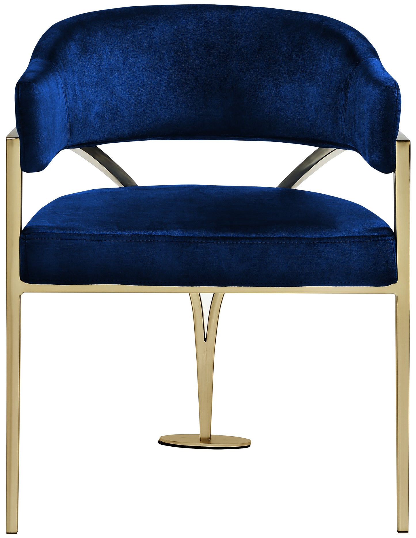 noah navy velvet dining chair