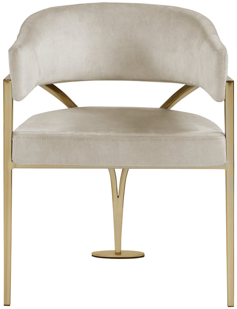 Noah Stone Velvet Dining Chair
