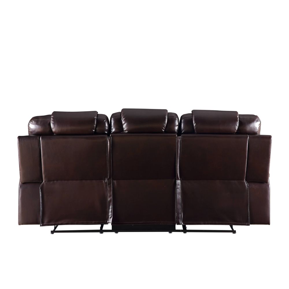 decapree motion sofa, brown synthetic leather