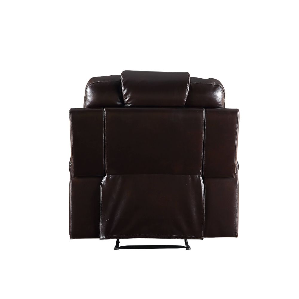 decapree motion recliner, brown synthetic leather