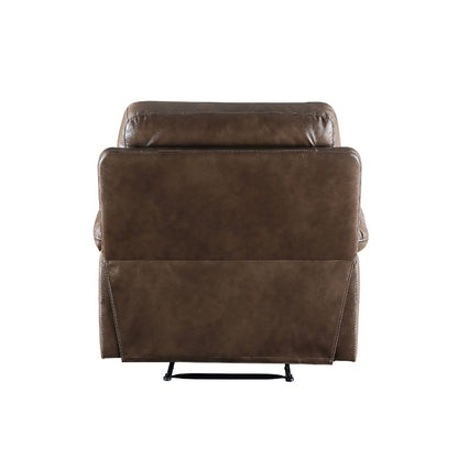 Dazenus Motion Recliner, Brown Leather-Gel Match