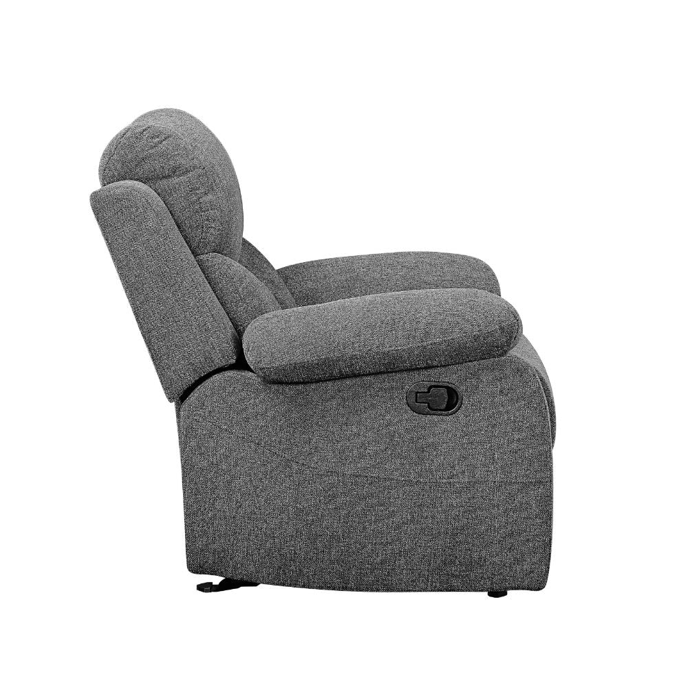 deianira motion sofa, gray chenille