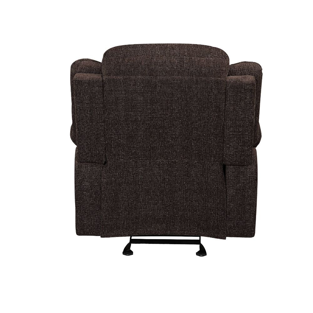 dekel motion glider recliner, brown chenille