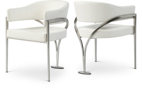 Jolie Cream Velvet Upholstered Dining Chair, 2-Piece (Style 2)
