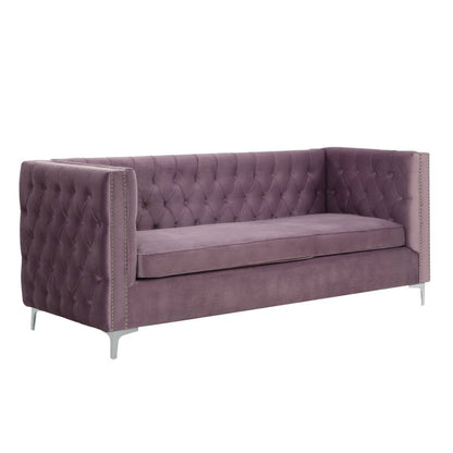 Denton Sectional Sofa, Lavender Velvet