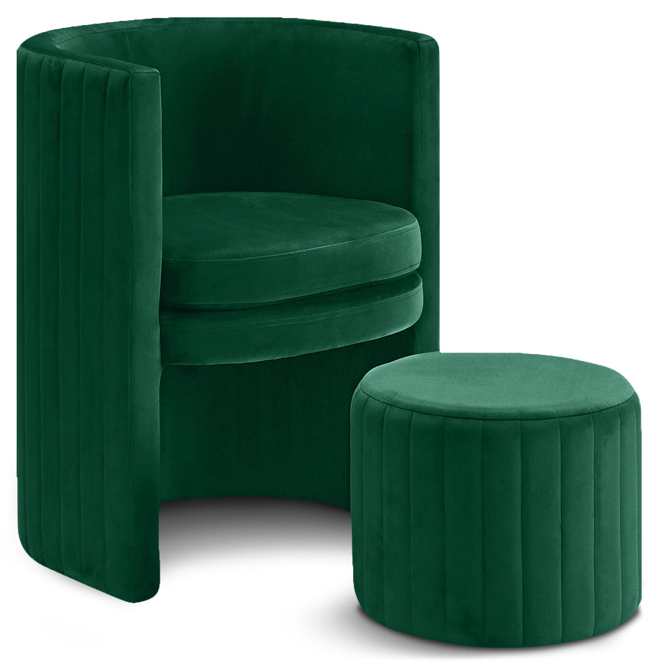 accent chair and ottoman set