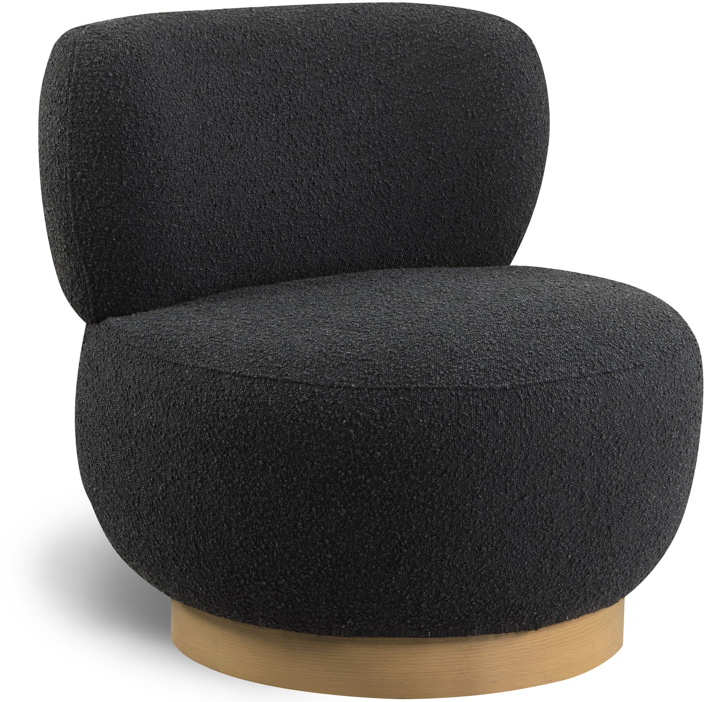 lavina black boucle fabric accent chair