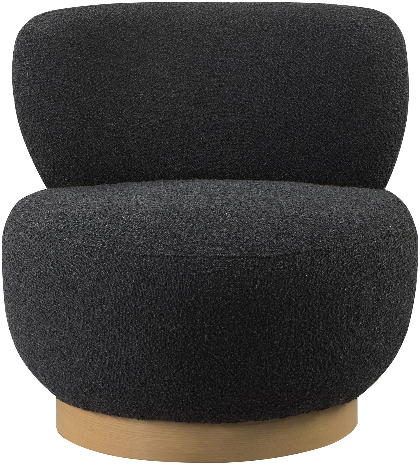 lavina black boucle fabric accent chair