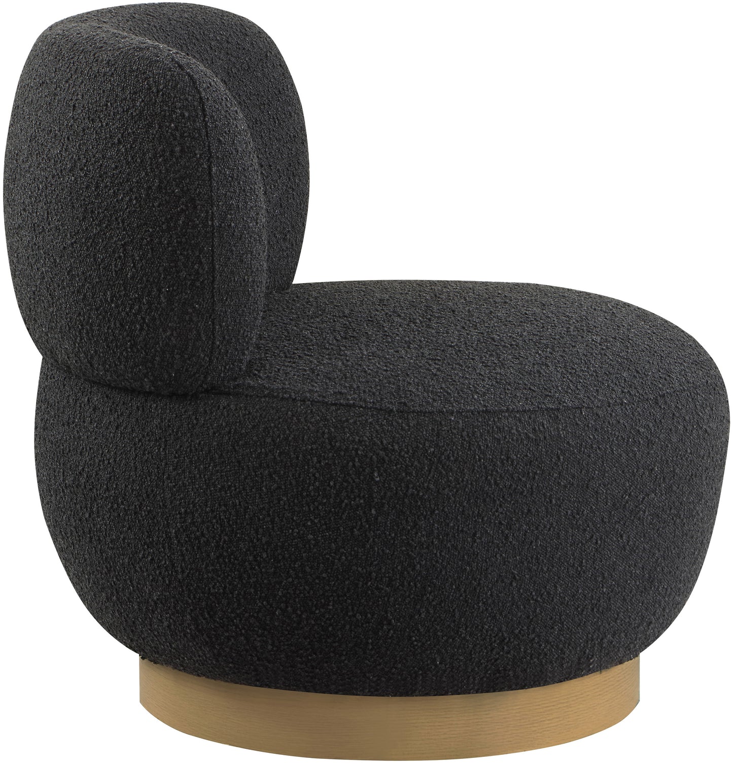 infinity black boucle fabric accent chair black