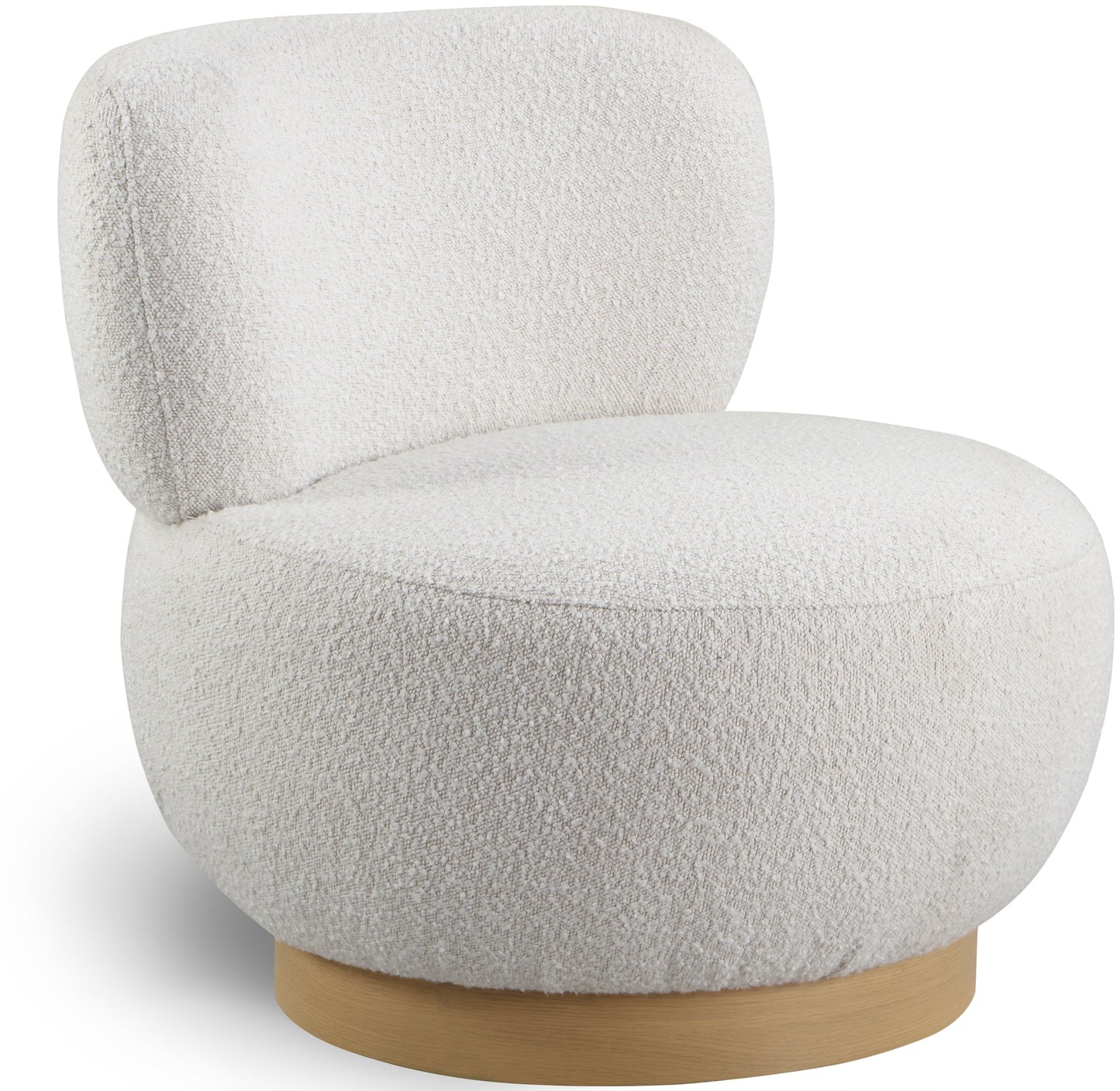 lavina cream boucle fabric accent chair