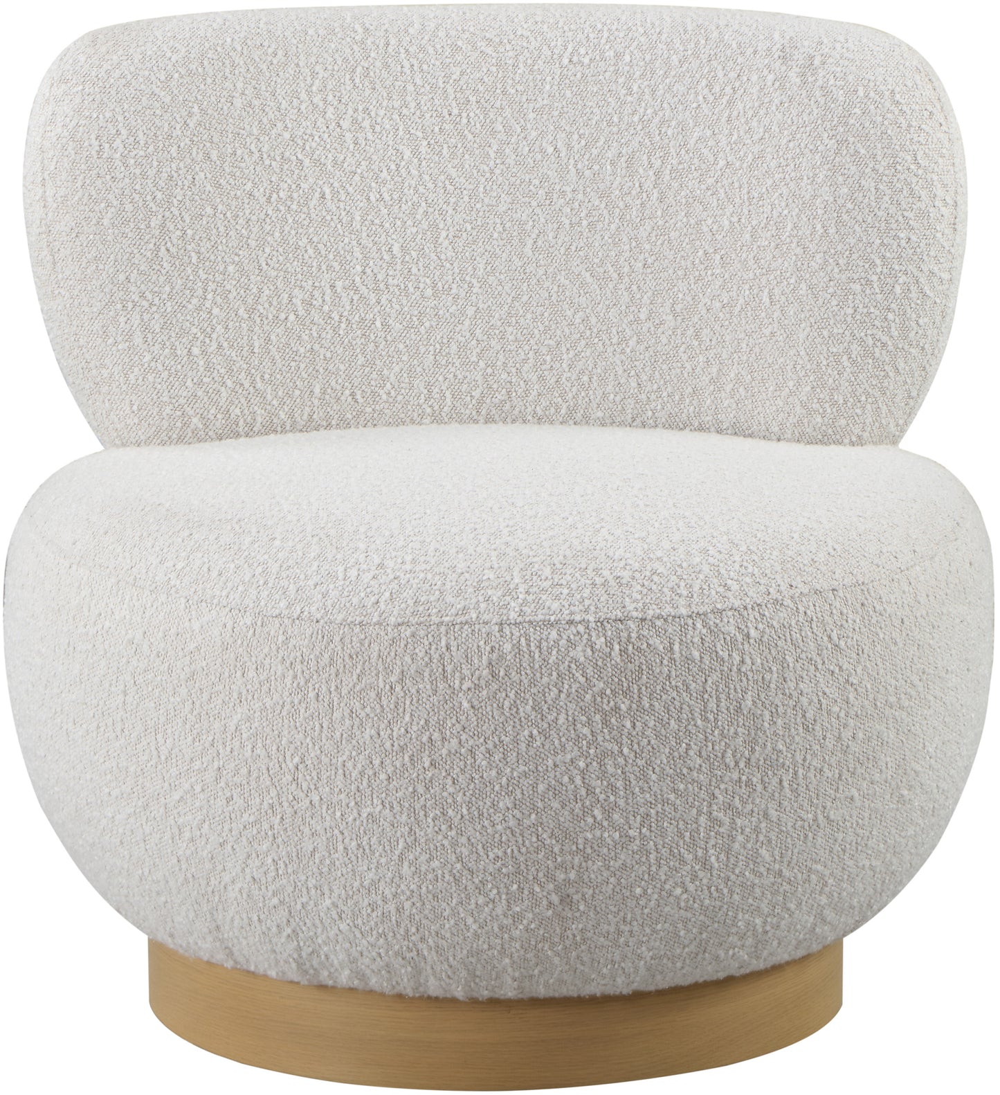 lavina cream boucle fabric accent chair