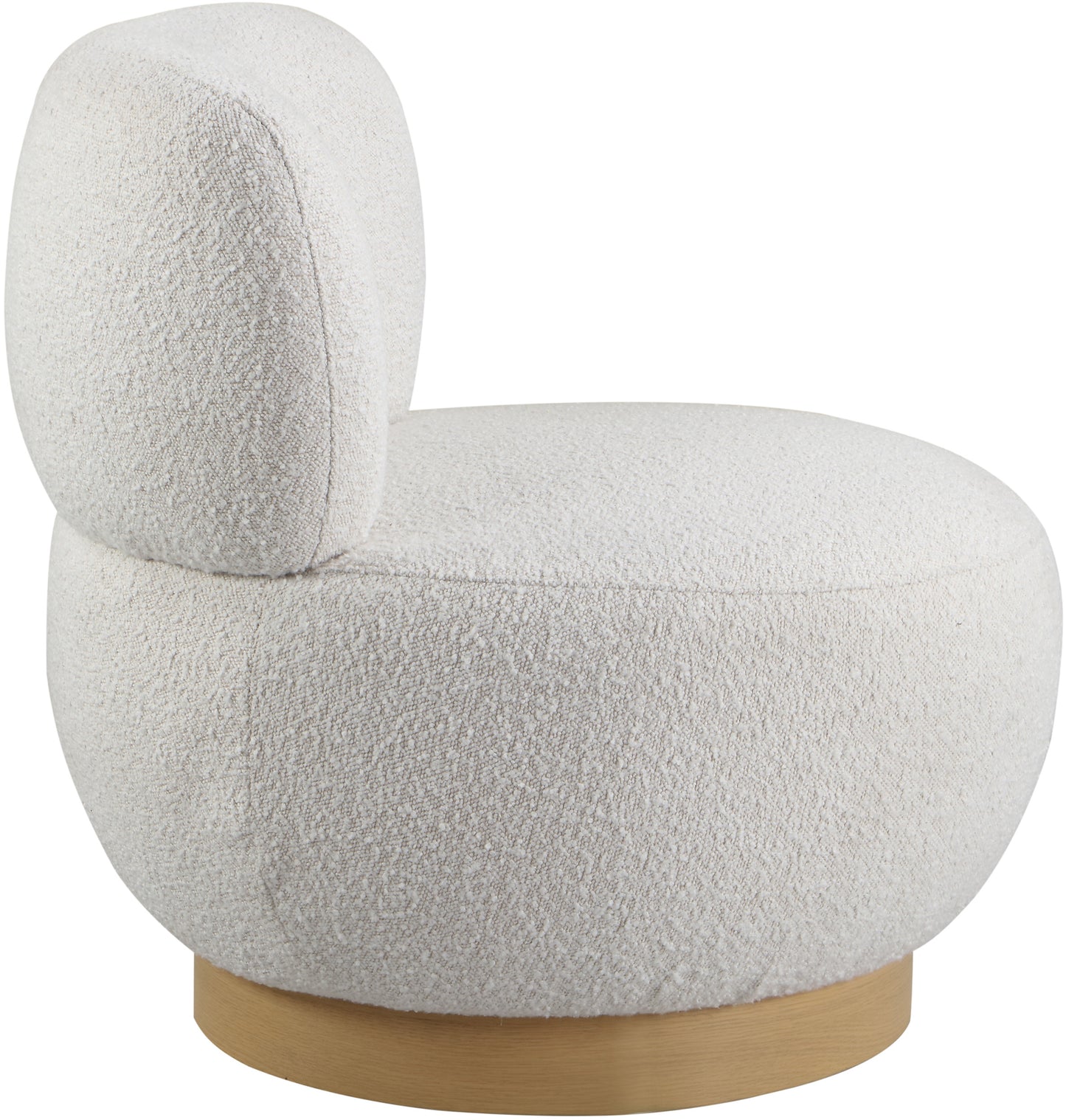 infinity cream boucle fabric accent chair cream