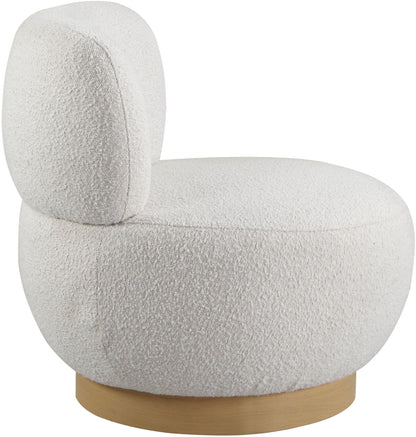 Infinity Cream Boucle Fabric Accent Chair Cream